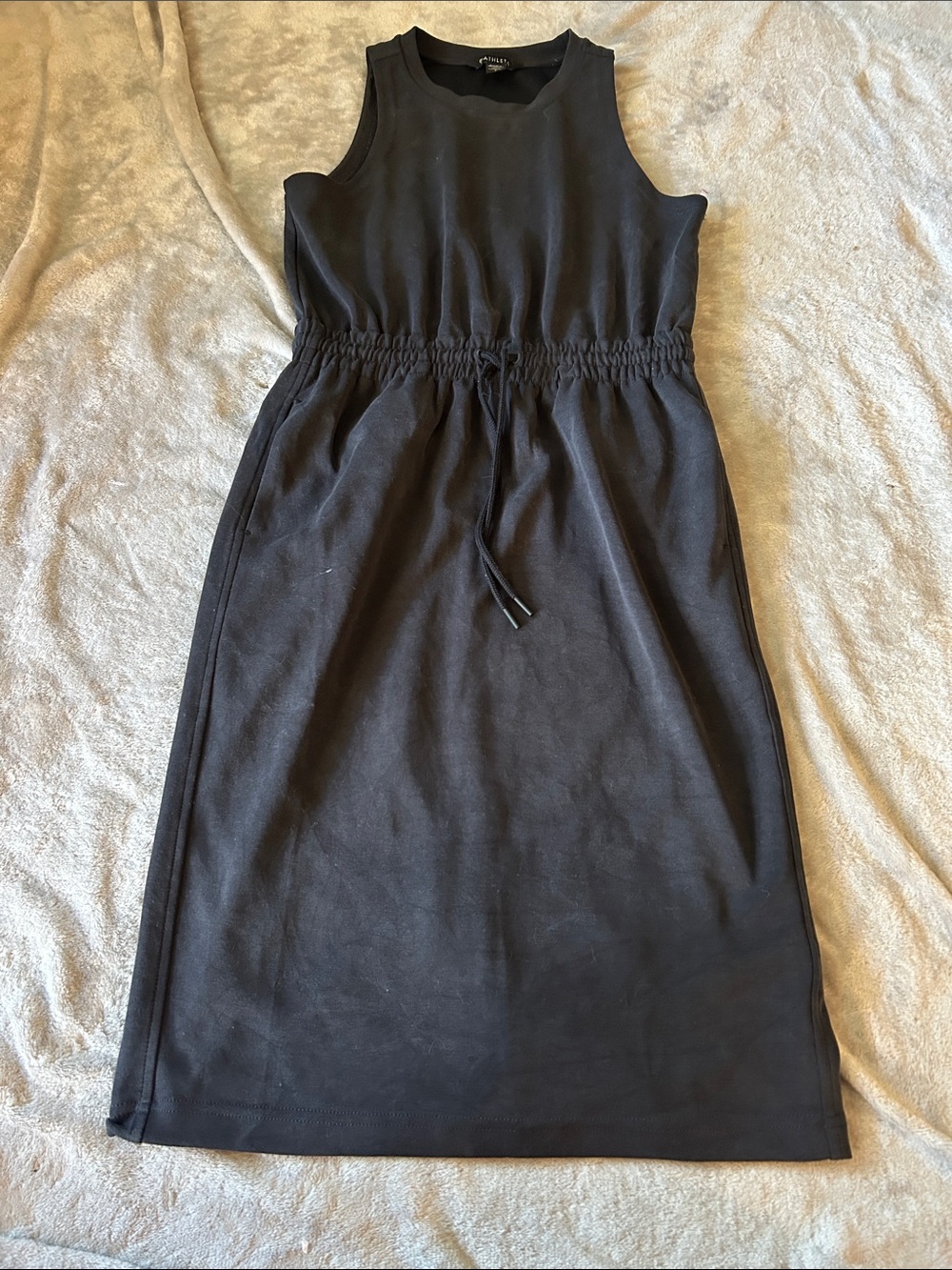 Athleta seasoft midi dress with drawstring waist